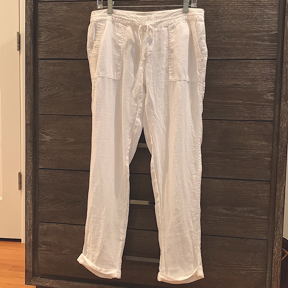 Joie Linen Pant. Zip Front With Drawstring Waist;… - image 2